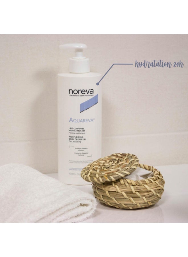 Noreva Aquareva 24H Moisturizing Body Cream 400ml - Image 4